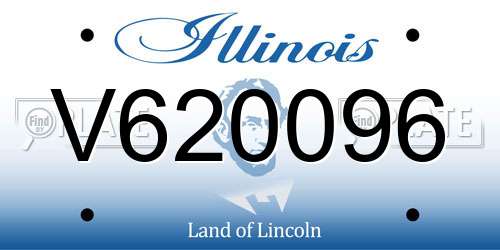 V620096 Illinois License Plate
