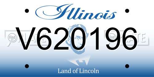 V620196 Illinois License Plate