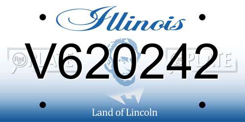 V620242 Illinois License Plate