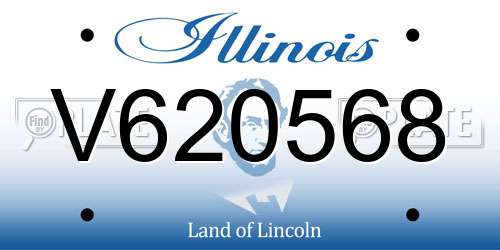 V620568 Illinois License Plate