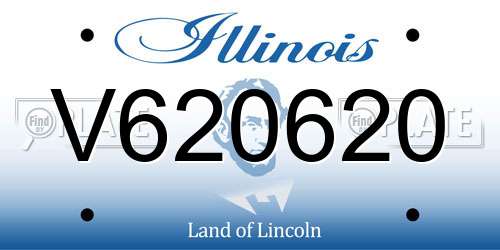 V620620 Illinois License Plate