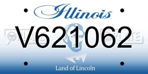 V621062 Illinois License Plate