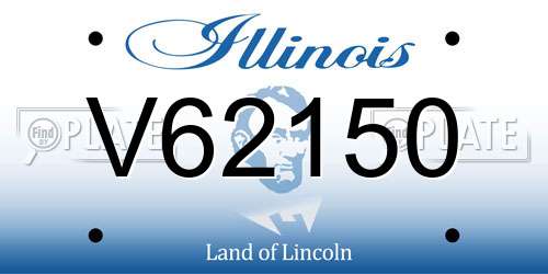 V62150 Illinois License Plate