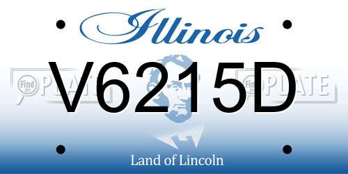 V6215D Illinois License Plate