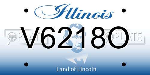 V6218O Illinois License Plate