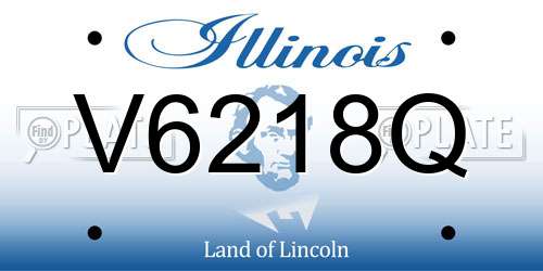 V6218Q Illinois License Plate