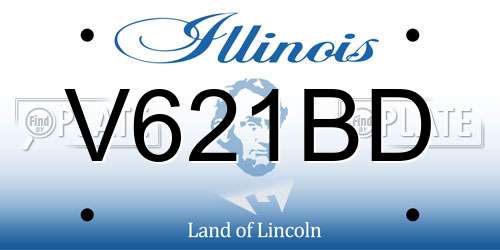 V621BD Illinois License Plate