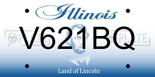 V621BQ Illinois License Plate