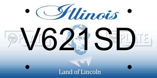 V621SD Illinois License Plate
