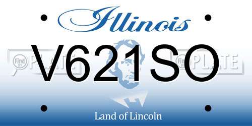 V621SO Illinois License Plate