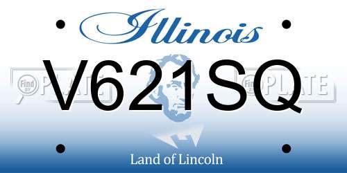 V621SQ Illinois License Plate