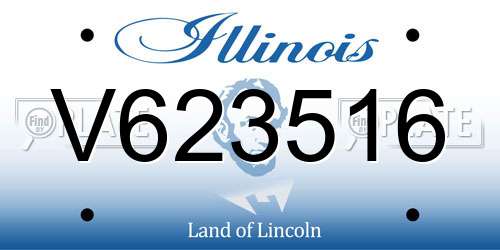 V623516 Illinois License Plate