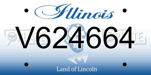 V624664 Illinois License Plate