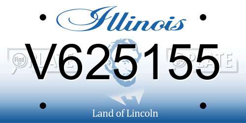 V625155 Illinois License Plate