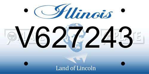 V627243 Illinois License Plate