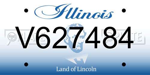 V627484 Illinois License Plate
