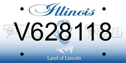 V628118 Illinois License Plate