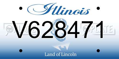 V628471 Illinois License Plate