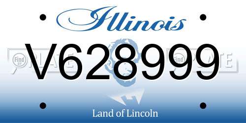 V628999 Illinois License Plate