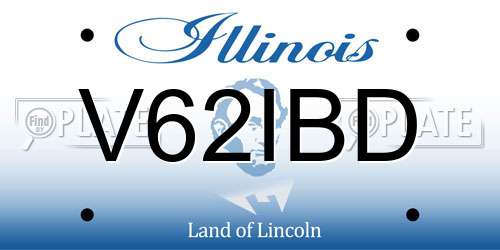 V62IBD Illinois License Plate