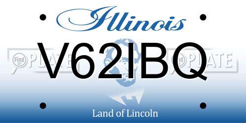 V62IBQ Illinois License Plate