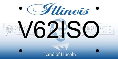 V62ISO Illinois License Plate