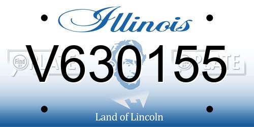 V630155 Illinois License Plate