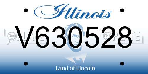V630528 Illinois License Plate