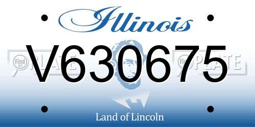 V630675 Illinois License Plate