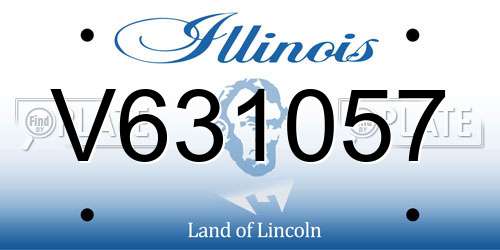 V631057 Illinois License Plate