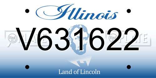 V631622 Illinois License Plate