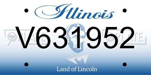 V631952 Illinois License Plate