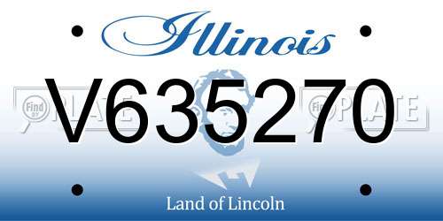V635270 Illinois License Plate