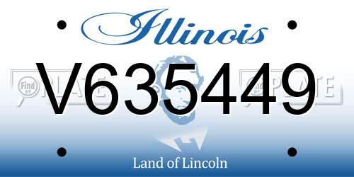 V635449 Illinois License Plate