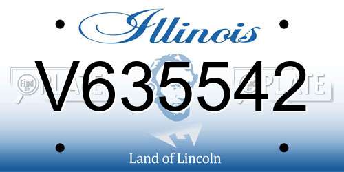 V635542 Illinois License Plate