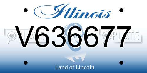 V636677 Illinois License Plate