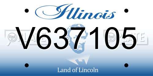 V637105 Illinois License Plate