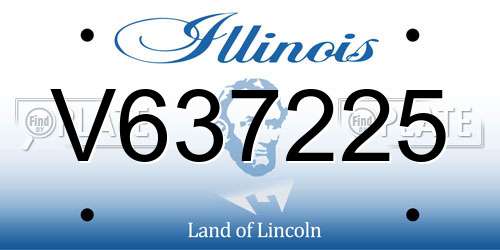 V637225 Illinois License Plate