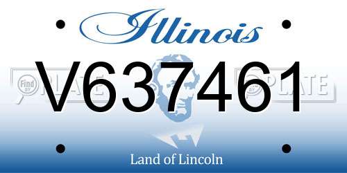 V637461 Illinois License Plate