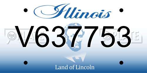 V637753 Illinois License Plate