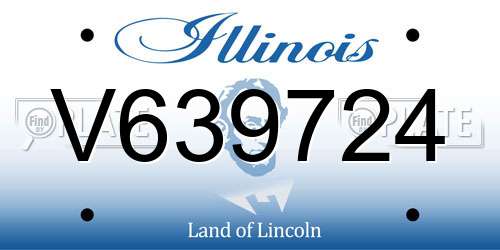 V639724 Illinois License Plate