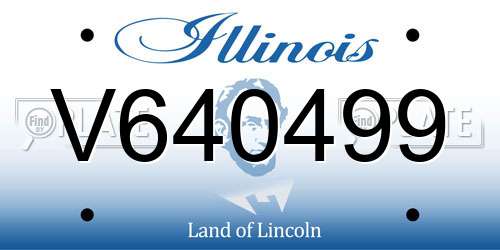 V640499 Illinois License Plate
