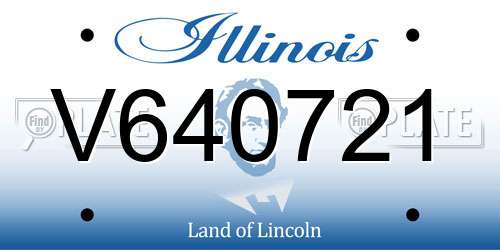 V640721 Illinois License Plate