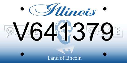 V641379 Illinois License Plate