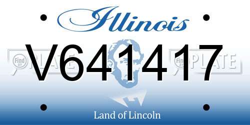 V641417 Illinois License Plate
