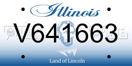 V641663 Illinois License Plate