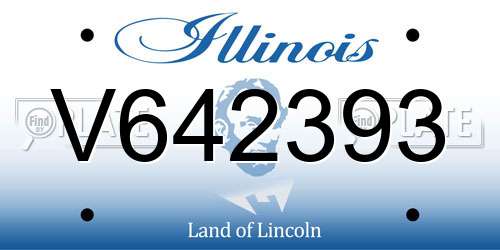 V642393 Illinois License Plate