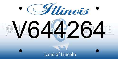 V644264 Illinois License Plate