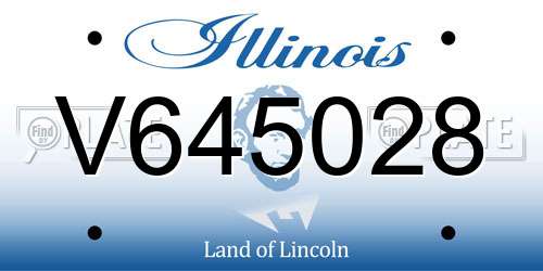 V645028 Illinois License Plate