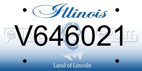 V646021 Illinois License Plate